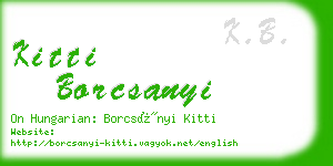 kitti borcsanyi business card